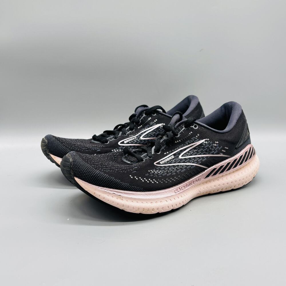 Brooks Shoes Womens 9 Black Glycerin GTS 19 Stability Running Athletic Sneakers - Picture 3 of 11